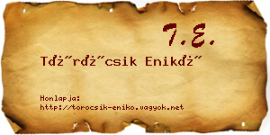 Töröcsik Enikő névjegykártya