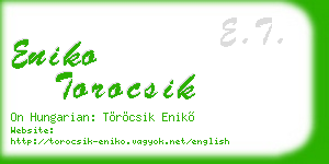 eniko torocsik business card