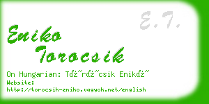 eniko torocsik business card